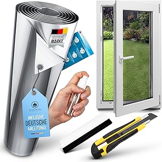 Sonnenschutzfolie Fenster innen oder außen – UV Schutz Spiegelfolie – Hitzefolie – Fensterfolie …