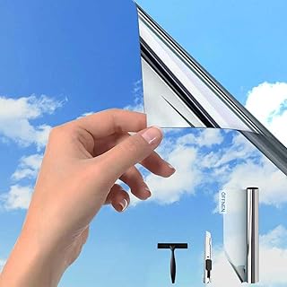 UV Schutzfolie (Silber 80X400cm)| Spiegelfolie Fenster Hitzeschutz | Sonnenschutzfolie Fenster in…