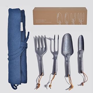 Gartenwerkzeug Set Aluminium, 4-teilig – rostfrei, robust & leichtes Gartengeräte Set & Pflanz…