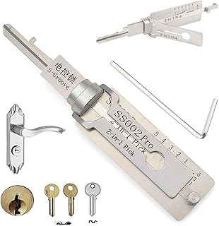 Master Key Decoder 2 in 1 Set Edelstahl Schloss Auswahl Kit Reparatur Wartung Kit
