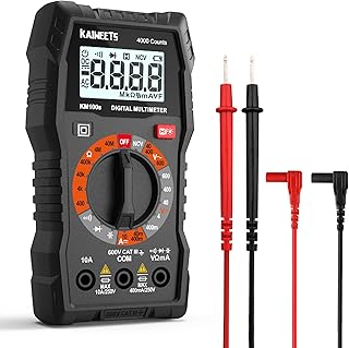 Multimeter mit 4000 Zählungen, KAIWEETS KM100s Digital Multimeter für AC/DC Spannung, DC Strom,…