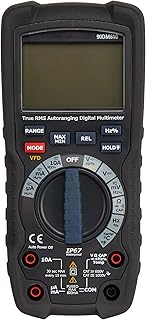 Amazon Basics Digitalmultimeter, Anzeige 6000, IP67, True RMS, CAT IV 600 V, Schwarz