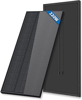 Monokristallines Solarmodul Firefly Energy 220W, PV-Modul, schwarz, für Wohnwagen, Boote, Anhän…