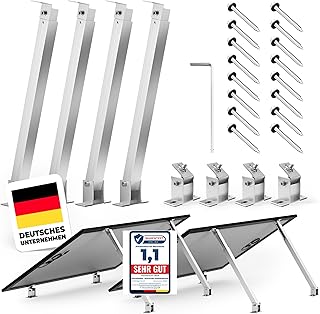 MATADORES Aufständerung für 2 Solarmodule | Für Hauswand, Flachdach, Balkon | Verstellbar 15°…
