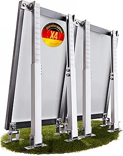 4x Balkonkraftwerk Halterung verstellbar. Stabiles Aluminiumprofil mit hochwertigen Edelstahl Sch…