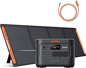 Jackery SG3000 V2 3072Wh Powerstation mit 200W Solarpanel mit DC8020 Kfz-Ladekabel, 3600W Dauerle…