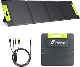 FOSSIBOT 110W Solarpanel Faltbar mit 26% Hocheffizienz und IP67 Wasserdicht Solar panel für Camp…