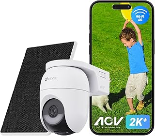 EZVIZ 4G LTE Überwachungskamera ohne WLAN, 360° PTZ Überwachung, 4MP Kamera Aussen Akku, Farbn…