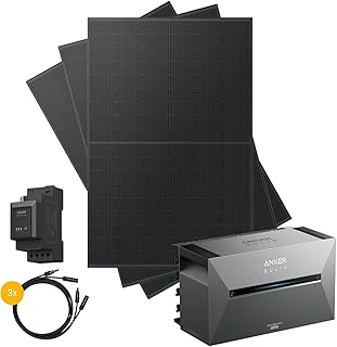 1350W Balkonkraftwerk ohne Halterung (bifazial) inkl. Anker Solarbank 3 Pro | Solaranlage mit Spe…
