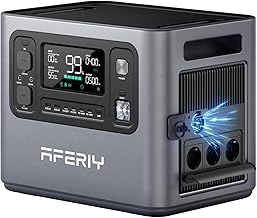 AFERIY 2800W Tragbare Powerstation, 2048Wh LiFePO4 In 1Std Schnellladbar, 13 Ausgänge, Reine Sin…