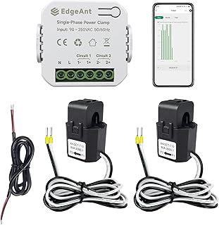 Intelligenter Energiemonitor, einphasiger Stromzähler mit Klemme und 2 * 120ACT-Stromwandler, WL…