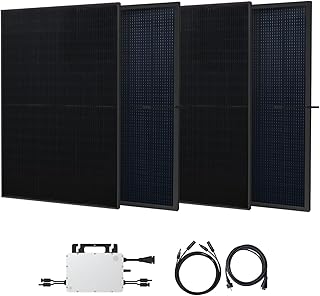2000W Balkonkraftwerk XL Komplettset – 800W Wechselrichter, 4×500W bifaziale Solarmodule, 5 m …