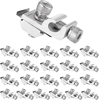 22 Stück Erdungsklemme Boden Erdung Lug Standard Solarpanel Erdungsclip Solarmodul Halterung Erd…