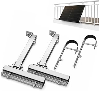 Profi Balkonhalterung für Solarpanel – Universal Montage-Set für Balkongeländer – Verstell…