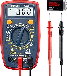 AstroAI Digital Multimeter voltmeter strommessgerät Tester Messung von AC/DC Spannung, DC Strom,…