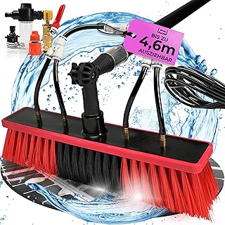 Teleskop Waschbürste zur Solar- & Fensterreinigung [ausziehbar bis 4,6 Meter] – Fensterputzer-Se…