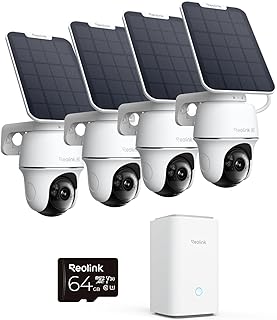 Reolink 4K PT Solar Überwachungskamera Aussen Set Outdoor Akku mit Home Hub, 360° Schwenkbare, …