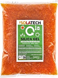 ISOLATECH Silica Gel regenerierbar Trockenmittel auch als Filament Trockner geeignet orange 1kg B…