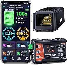 ANCEL BM1000 Battery Monitor mit Shunt 400Amp, 10-120V SmartShunt Bluetooth Batteriewächter, Wla…