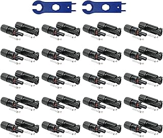 SOLARTRONICS 20 Paar Solarstecker , Männlich/Weiblich Solarpanel Kabelstecker, IP67 Wasserdicht,…