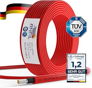 50m Solarkabel 6mm² [TÜV SÜD geprüft & UV-beständig] – PV Kabel 6mm² für Solaranlagen …