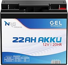 NRG Akku 12V 22Ah Gel Blei-Akku Profi-Akku zyklenfest verschlossen ersetzt LC-RD1217P LC-X1220P 2…