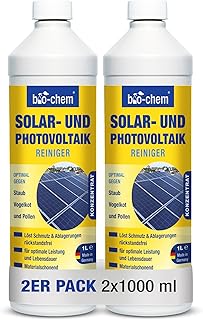 bio-chem Solar- und PV Photovoltaik-Reiniger – 2x 1000 ml Konzentrat – bis zu 1:20 verdünnbar …