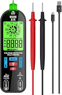 BSIDE A1X Digital Multimeter Wiederaufladbar mit ID-Zeiger LCD Taschen Multimeter Klein Automatis…