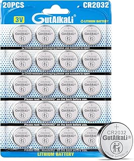GutAlkaLi CR2032 3V Lithium Knopfzelle Elektro CR 2032 Lithium, 4 Packungen mit je 5 Einheiten, 2…