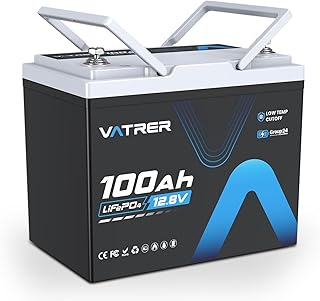 VATRER POWER LiFePO4 12V 100AH Group 24 Lithium Batterie Low Temp Cut-Off mit 100A BMS 5000+ Tief…