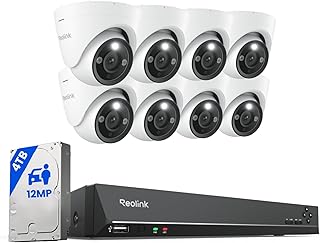 Reolink 12MP Überwachungskamera Set Aussen, 8X PoE IP Kamera Outdoor Innen, 16CH 4TB HDD NVR, Sp…