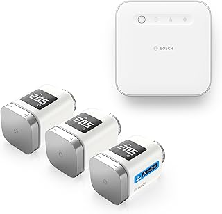 Bosch Smart Home smartes Heizkörperthermostat Starter-Set, 1x Controller II, 3x Heizkörpertherm…
