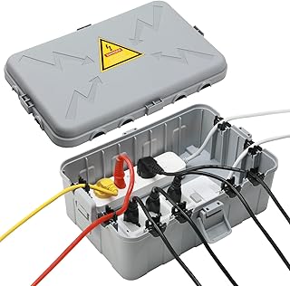 Großer Außenbereich Elektrobox(32x22x13cm), IP54 wasserdichte Abdeckung für Verlängerungskabe…