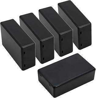 LeMotech Abzweigdose Klein, 5er Set ABS Elektronikgehäuse Schwarz, Mini Projektgehäuse für PCB…