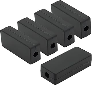 LeMotech Abzweigdose Klein, 5er Set ABS Elektronikgehäuse Schwarz, Mini Projektgehäuse für PCB…