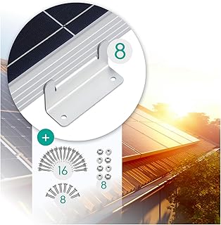 Z-Winkel Solarmodul Halterung Befestigung 8 St. – Z-Profil Aluminium PV Modul Solarpanel Halterun…