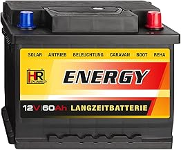 HR-ENERGY Batterie 12V 60Ah | High-Performance Langzeitbatterie für Solar, Caravan, Boot, Hobby …