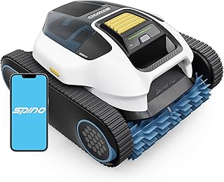 Spino E1 Poolroboter Akku Boden und Wand, 210 Min Kabellos Poolsauger, Max 21950 LPH, Poolreinige…