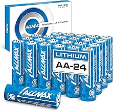 Allmax AA Mignon (FR6) Maximum Power Lithium Batterien (24 Stück) – Längste Lebensdauer, ausl…