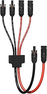 enernova Solarkabel Y-Verteiler, 4mm²-6mm² Solar-Anschlusskabel, IP68 Wasserdicht Solarkabel Ve…
