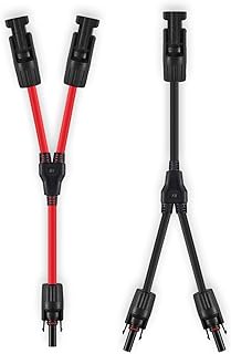 GENORTH 6 mm² Solarkabel Y Verteiler,1Y2 10AWG Solarpanel Y Stecker Solar Paar MMF und FFM,PV Y …
