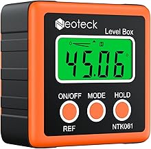 Neoteck Digitaler LCD Winkelmesser Neigungsmesser Inklinometer Wasserdicht Bevel Box Winkelmessge…