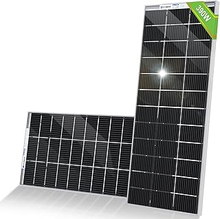 ECO-WORTHY 390W 12V Bifazial Solarpanel, 2 Stücke 195W Monokristallines Solarmodul Ideal zum Auf…