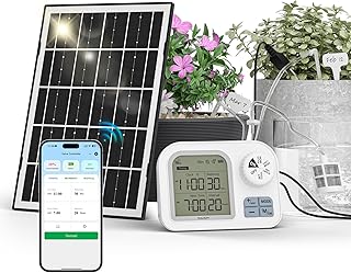 Raddy WS-74 Solar Bewässerungssystem mit Smart App-Steuerung, IPX7 Wasserdicht, Einstellbarer Bo…