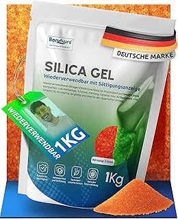 BonAura® 1kg Silica Gel – Silica Kugeln auch als Filament Trockner geeignet – Silikat Trockenmit…
