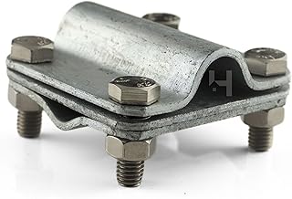 HausHeld® Kreuzverbinder verzinkt Ø16mm – Anschlussklemme für Staberder, Erdungsspieß, Erdu…