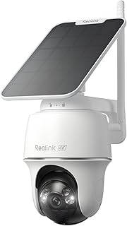 Reolink Erste 4K Solar Überwachungskamera Aussen Akku, Argus PT Ultra + Solarpanel, 2,4&5GHz WiF…