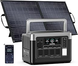 OUKITEL P1000 Plus Tragbare Powerstation mit 100W Solarpanel, 1024Wh LFP Batterie Backup mit 4×18…