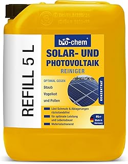 bio-chem Solar- und PV Photovoltaik-Reiniger – 5 Liter Konzentrat – bis zu 1:20 verdünnbar – T…