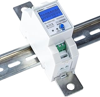 Gleichstromzähler DCM200-1 – Digitaler DC Zähler mit Shunt bis 200A für Hutschiene – Photo…